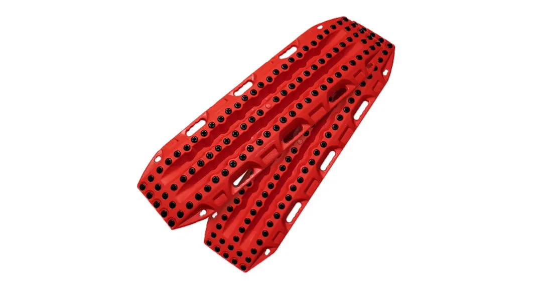 MTXXFJR – RHINO RACK Traction Mat, 45 Inch Length x 14 Inch Width x 4 Inch Height Nylon Reinforced Plastic Red